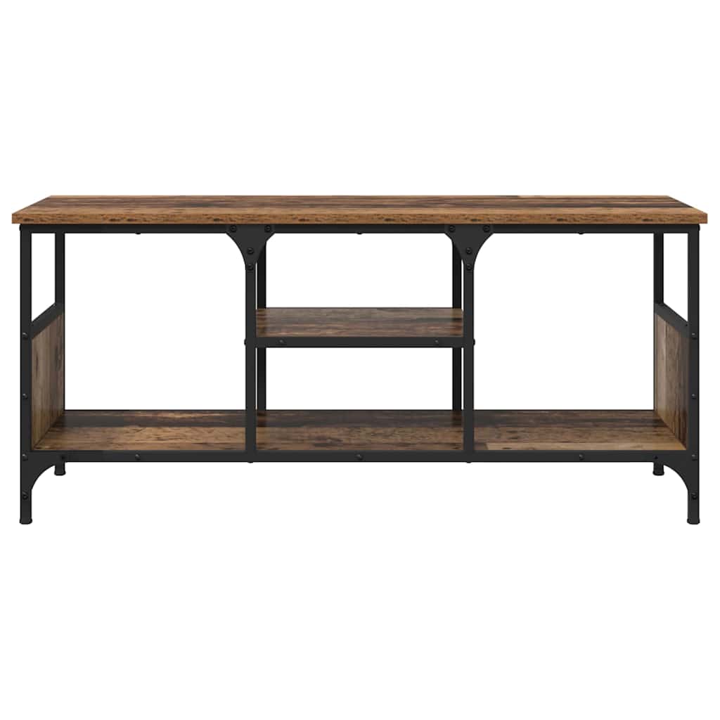 TV-Schränk Altholz 100 x 35 x 45 cm Verbundholz und Eisen