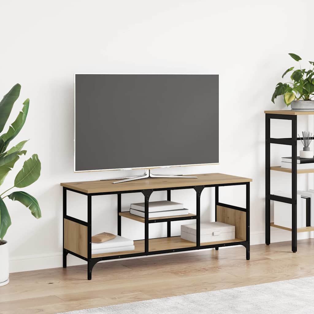 TV-Schränk Artisan-Eiche 100 x 35 x 45 cm Verbundholz und Eisen