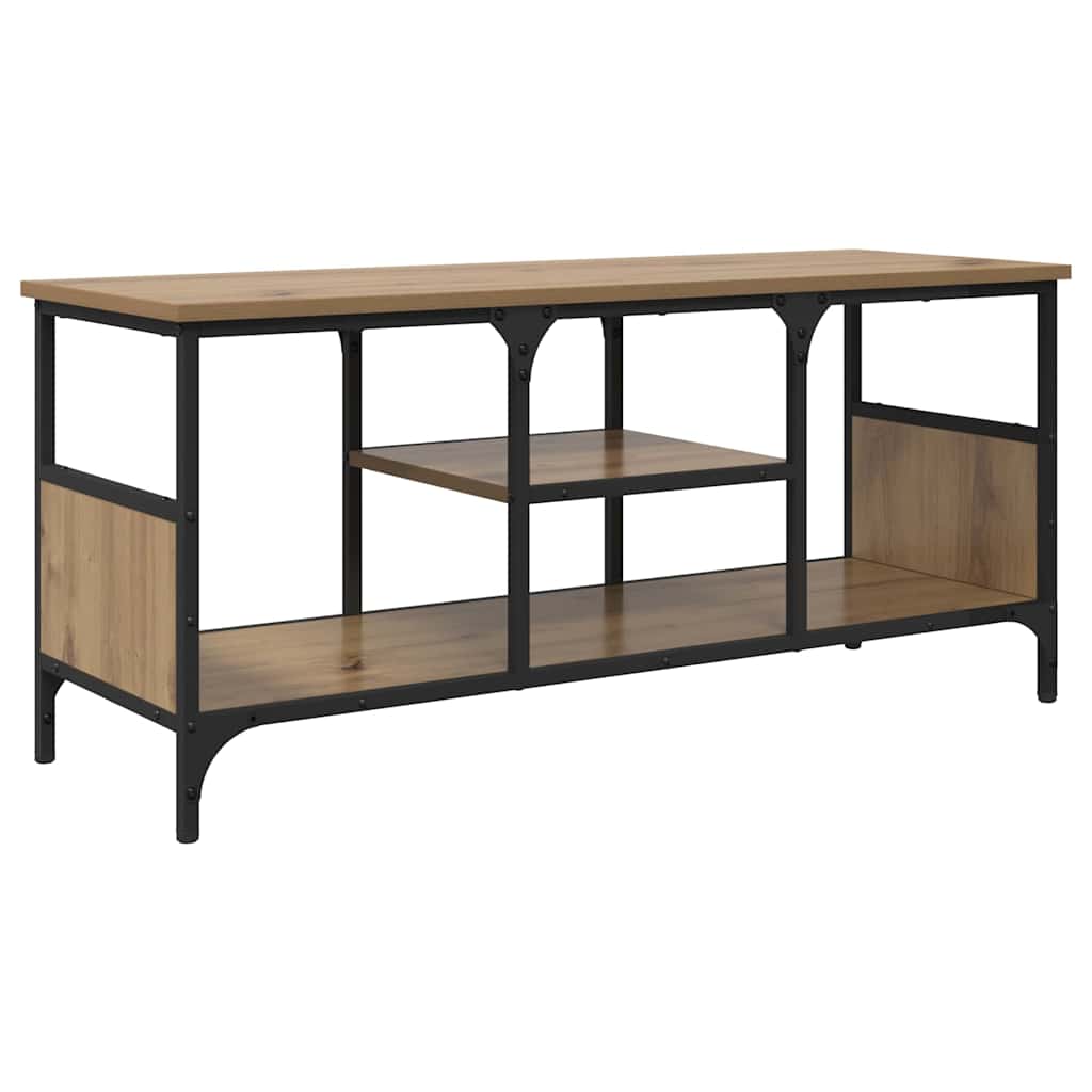 TV-Schränk Artisan-Eiche 100 x 35 x 45 cm Verbundholz und Eisen