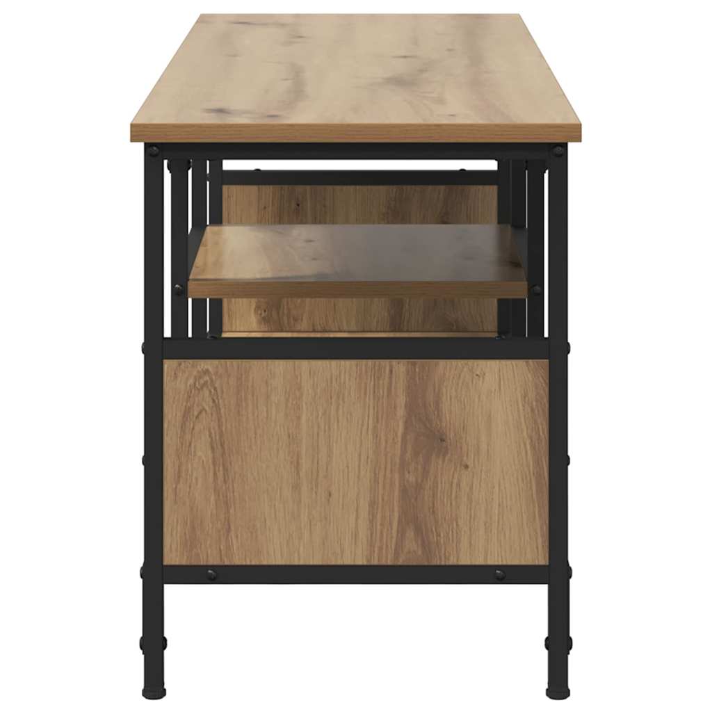 TV-Schränk Artisan-Eiche 100 x 35 x 45 cm Verbundholz und Eisen