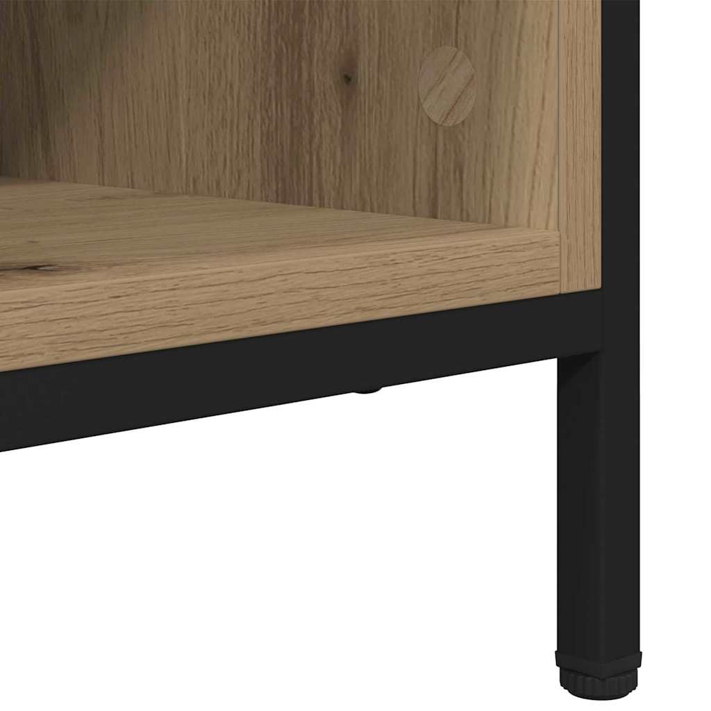 Schuhschrank mit Regal Artisan-Eiche 131 x 35 x 50 cm