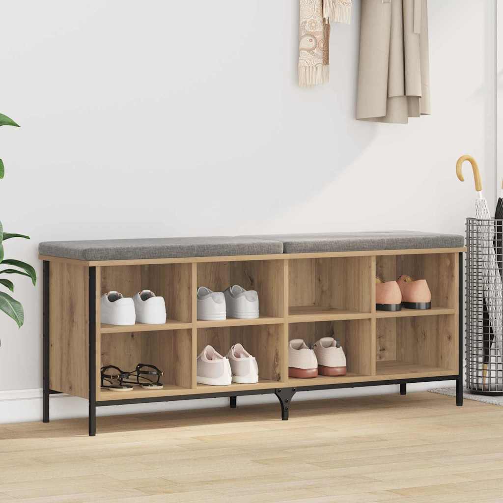 Schuhschrank mit Regal Artisan-Eiche 131 x 35 x 50 cm
