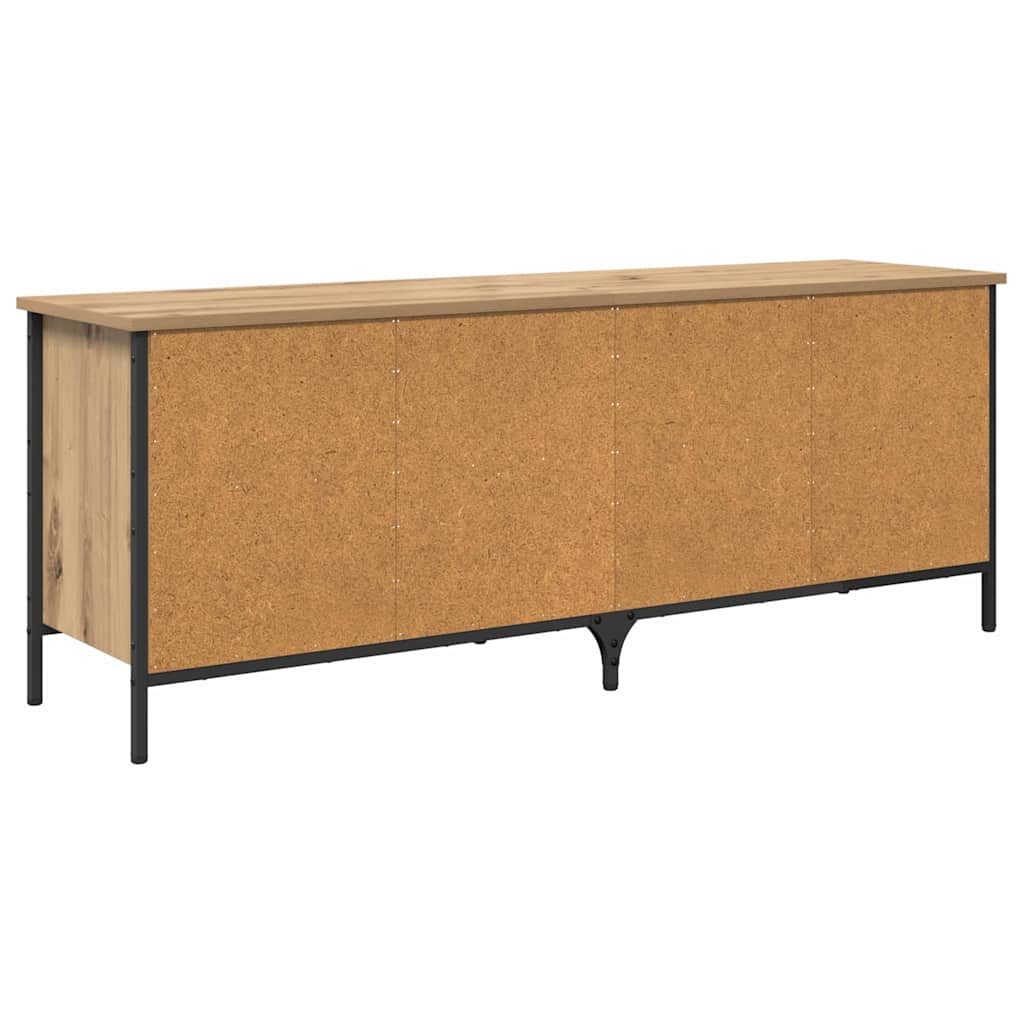Schuhschrank mit Regal Artisan-Eiche 131 x 35 x 50 cm