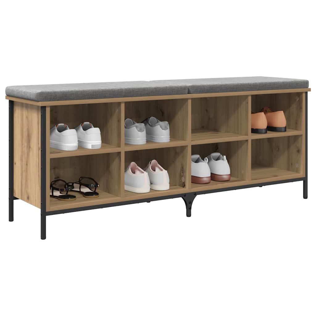 Schuhschrank mit Regal Artisan-Eiche 131 x 35 x 50 cm