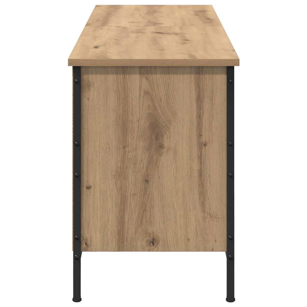 Schuhschrank mit Regal Artisan-Eiche 131 x 35 x 50 cm