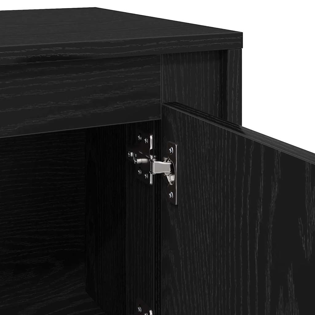 TV-Schränk Schwarz Eichen-Optik 102 x 35 x 45 cm Holzwerkstoff