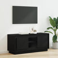 TV-Schränk Schwarz Eichen-Optik 102 x 35 x 45 cm Holzwerkstoff