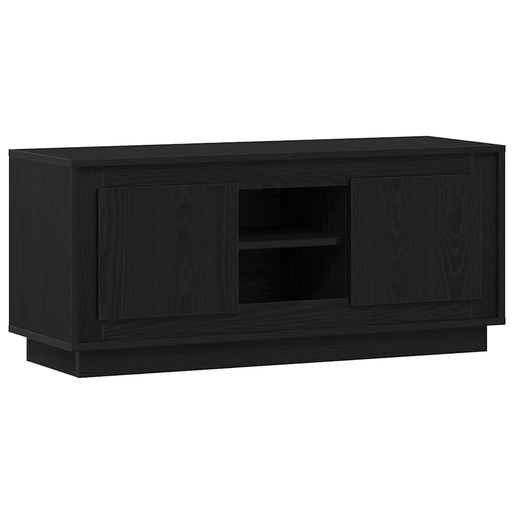TV-Schränk Schwarz Eichen-Optik 102 x 35 x 45 cm Holzwerkstoff