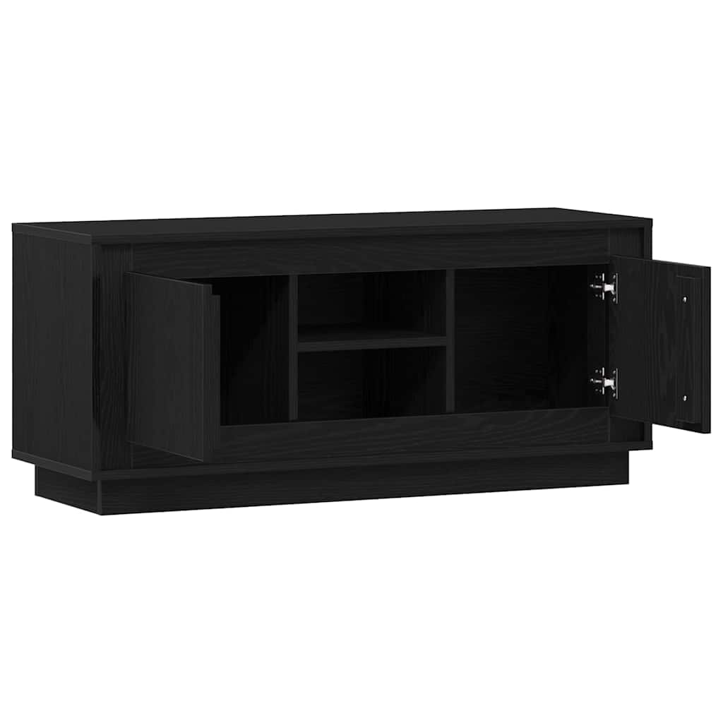 TV-Schränk Schwarz Eichen-Optik 102 x 35 x 45 cm Holzwerkstoff