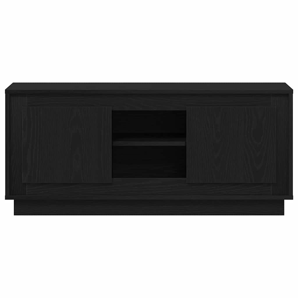 TV-Schränk Schwarz Eichen-Optik 102 x 35 x 45 cm Holzwerkstoff