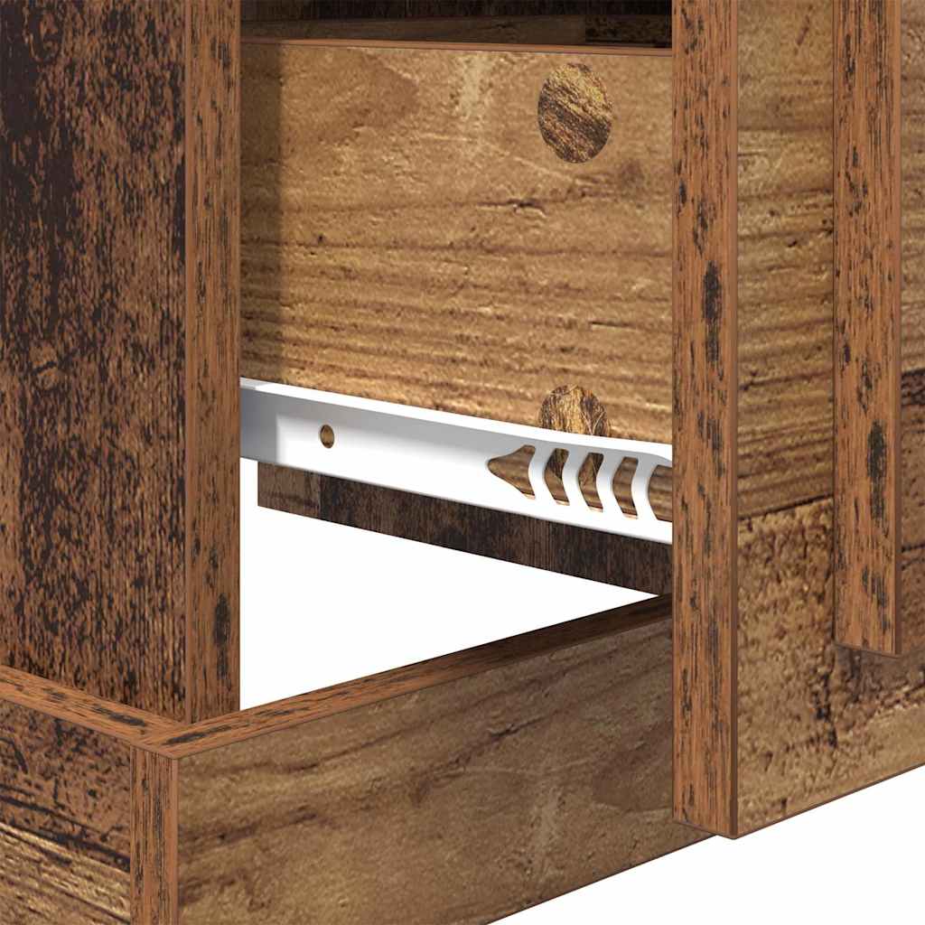 Nachttisch 2 pcs Altholz 39 x 39 x 47,5 cm Holzwerkstoff