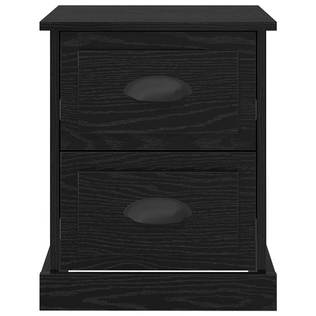 Nachttisch Schwarz Eichen-Optik 39 x 39 x 47,5 cm Holzwerkstoff