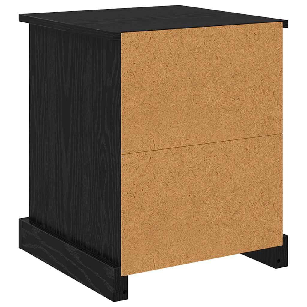Nachttisch 2 pcs Schwarz Eichen-Optik 39 x 39 x 47,5 cm