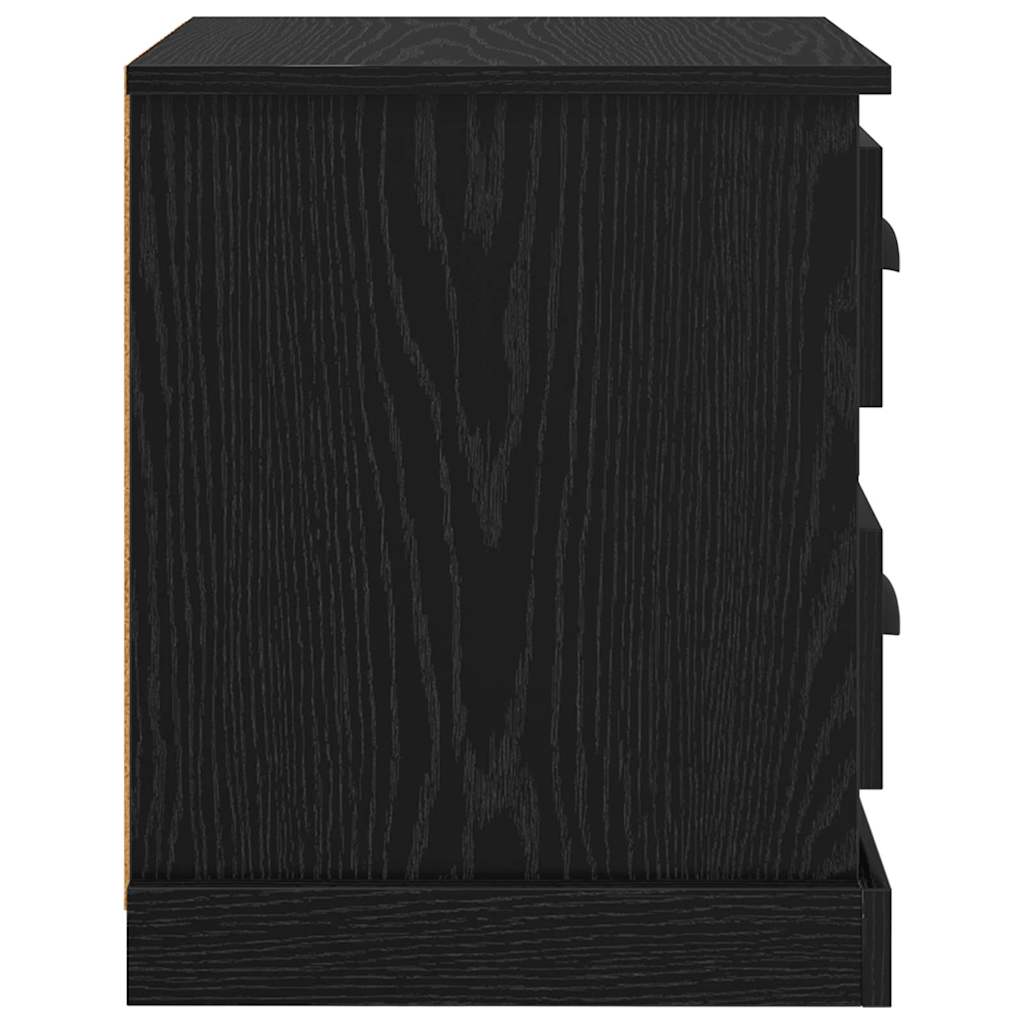 Nachttisch 2 pcs Schwarz Eichen-Optik 39 x 39 x 47,5 cm