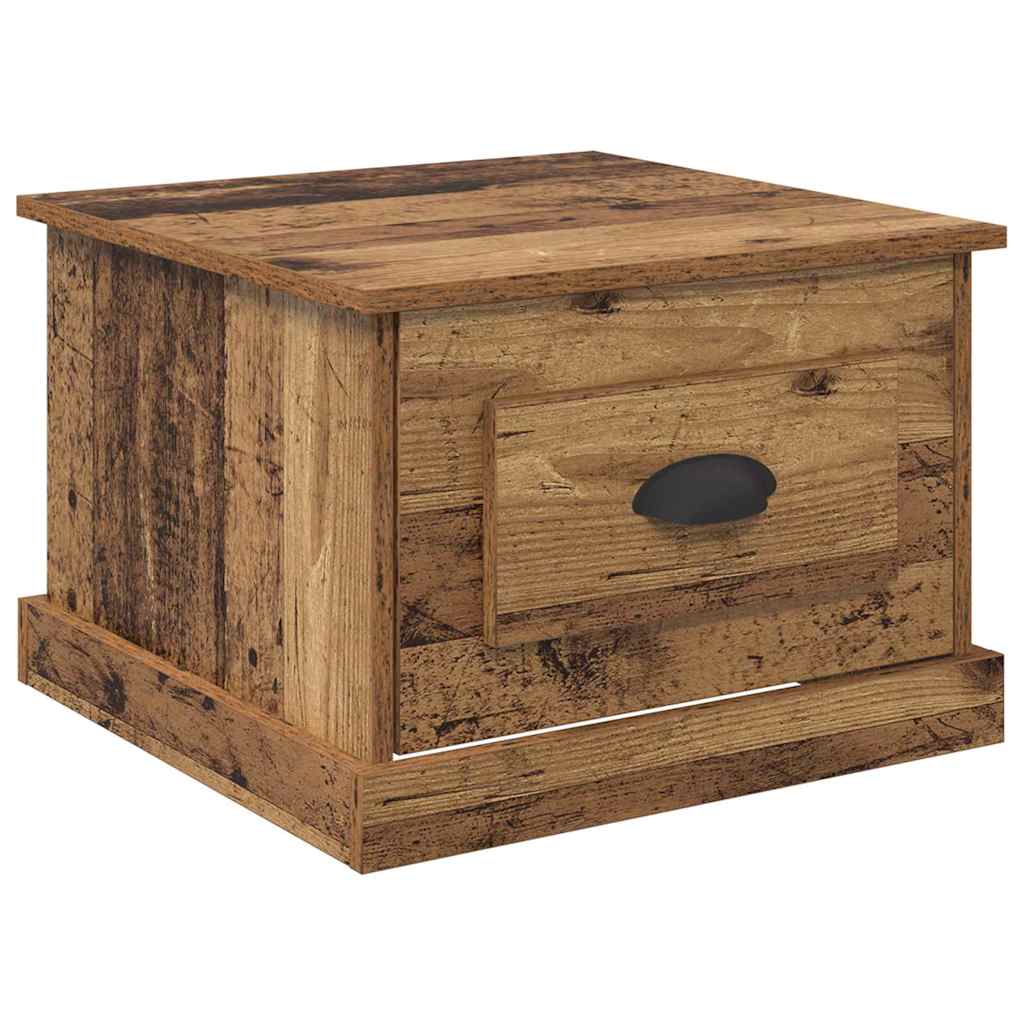 Couchtisch mit Schubladen Altholz 50 x 50 x 35 cm Holzwerkstoff