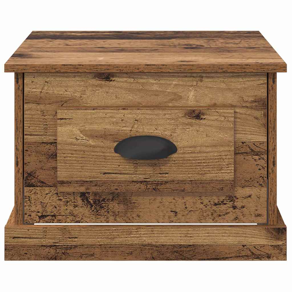 Couchtisch mit Schubladen Altholz 50 x 50 x 35 cm Holzwerkstoff