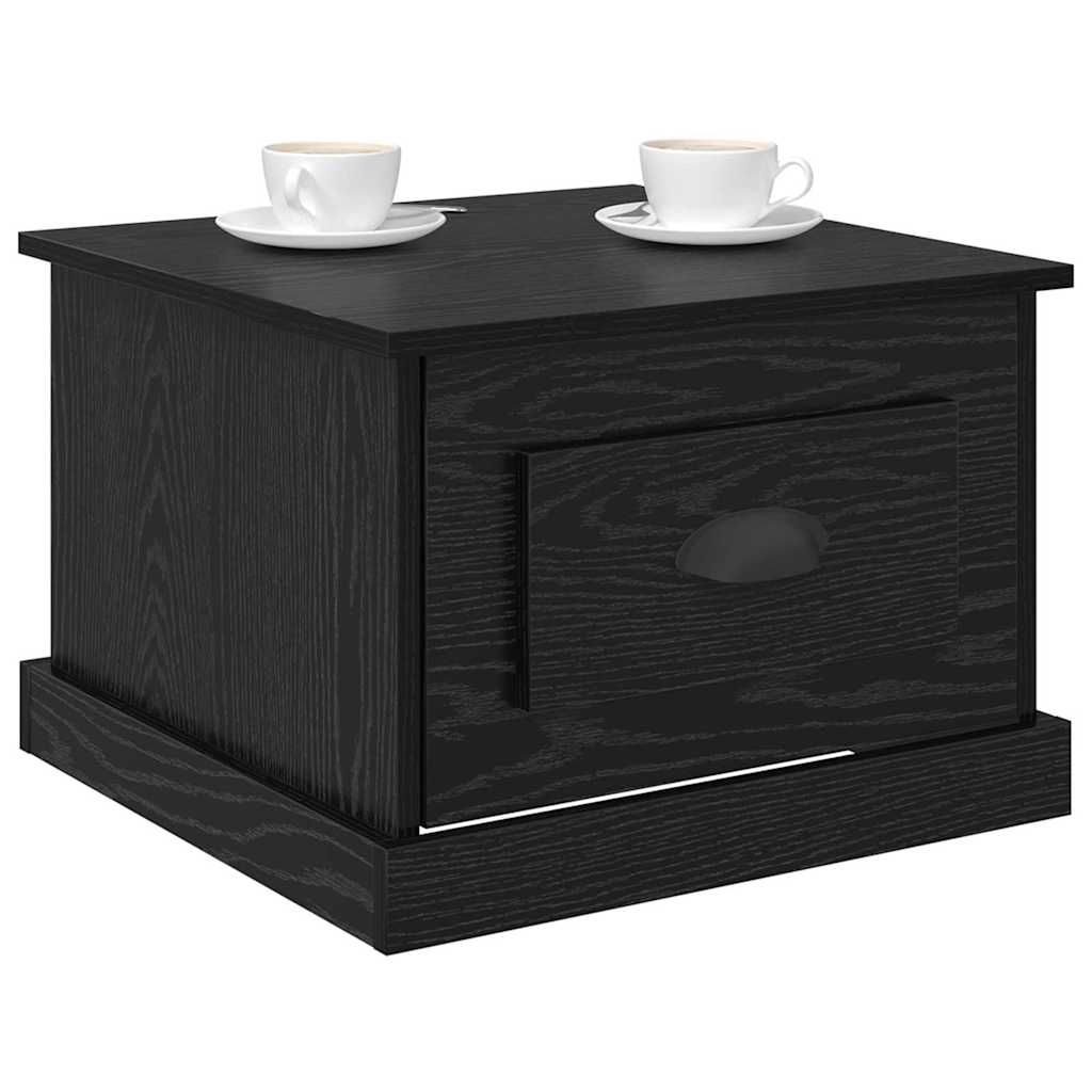 Couchtisch Schwarz Eichen-Optik 50 x 50 x 35 cm Holzwerkstoff