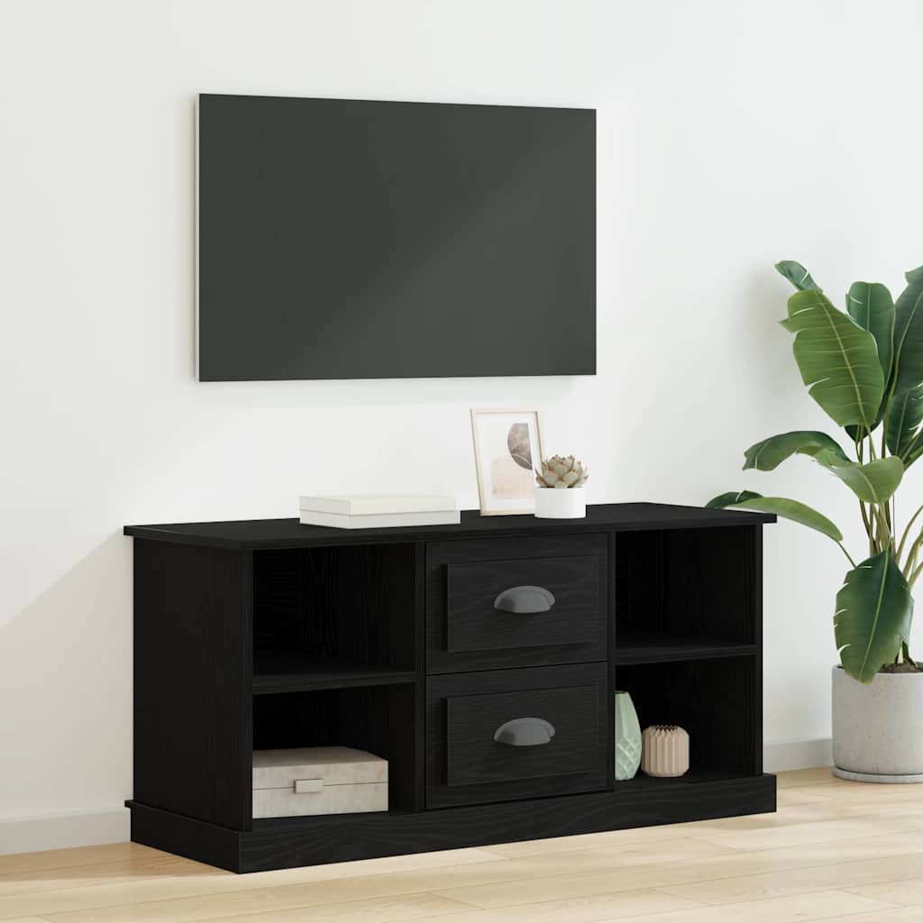 TV-Schränk Schwarz Eichen-Optik 99,5 x 35,5 x 48 cm