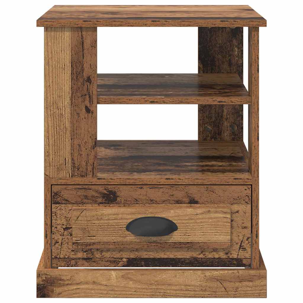 Nachttisch mit Schubladen Altholz 50 x 50 x 60 cm Holzwerkstoff