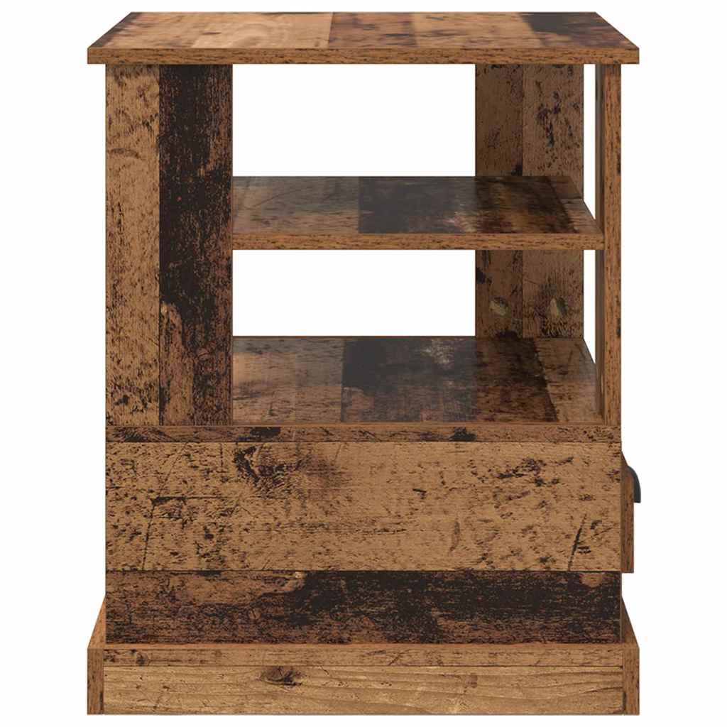 Nachttisch mit Schubladen Altholz 50 x 50 x 60 cm Holzwerkstoff