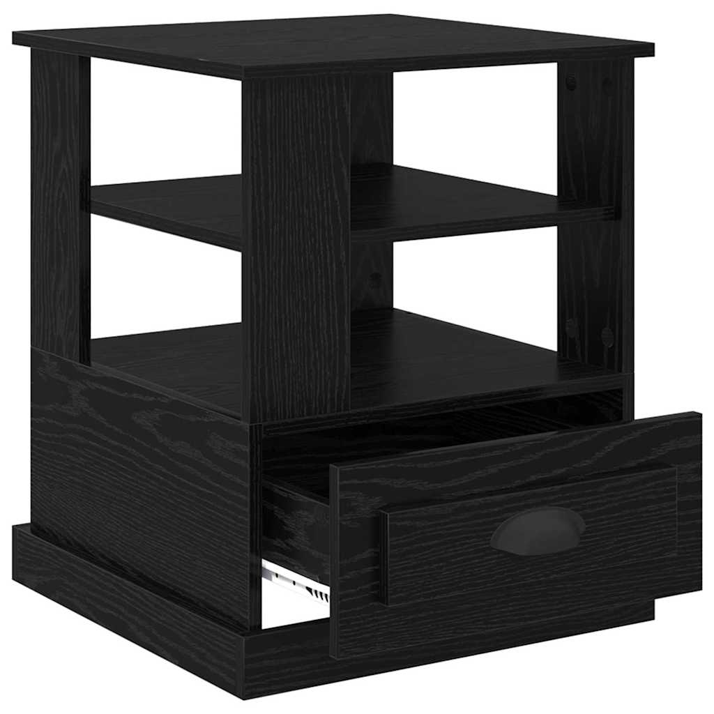Nachttisch Schwarz Eichen-Optik 50 x 50 x 60 cm Holzwerkstoff