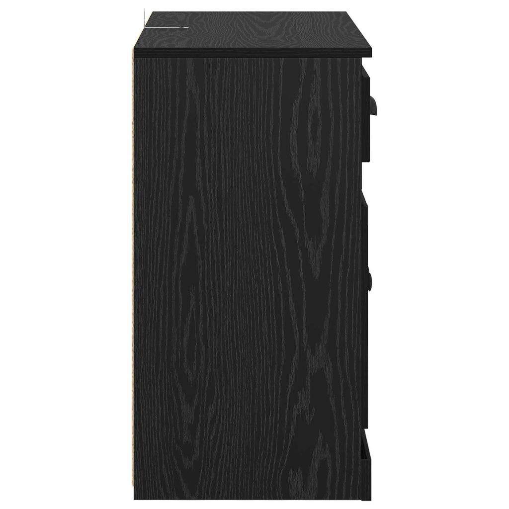 Highboard Schwarz Eichen-Optik 70 x 35,5 x 67,5 cm