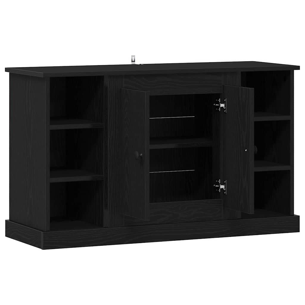Sideboard Schwarz Eichen-Optik 100 x 35,5 x 60 cm Holzwerkstoff
