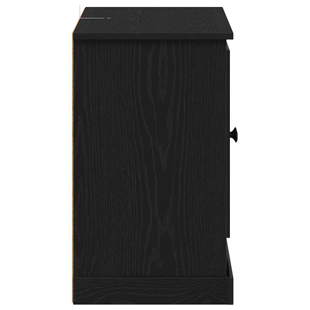 Sideboard Schwarz Eichen-Optik 100 x 35,5 x 60 cm Holzwerkstoff