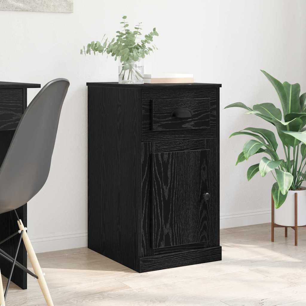 Seitenschrank Schwarz Eichen-Optik 40 x 50 x 75 cm