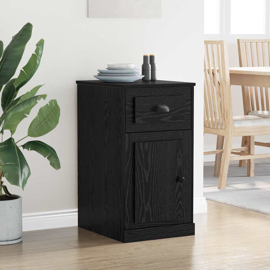 Seitenschrank Schwarz Eichen-Optik 40 x 50 x 75 cm