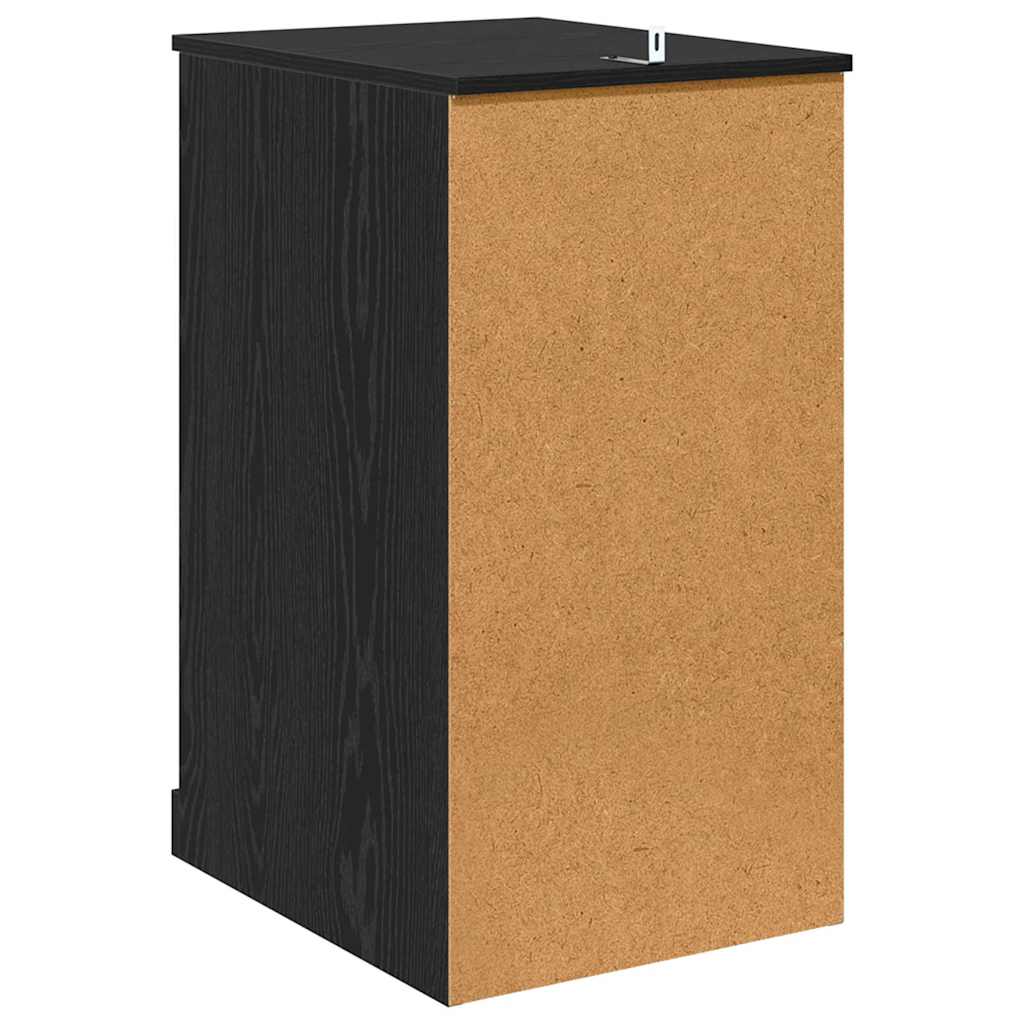 Seitenschrank Schwarz Eichen-Optik 40 x 50 x 75 cm