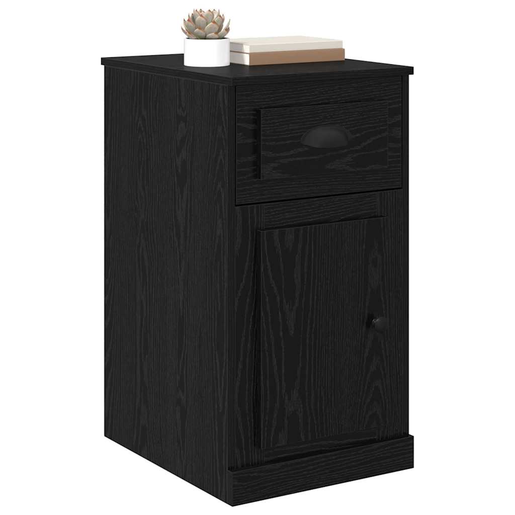 Seitenschrank Schwarz Eichen-Optik 40 x 50 x 75 cm