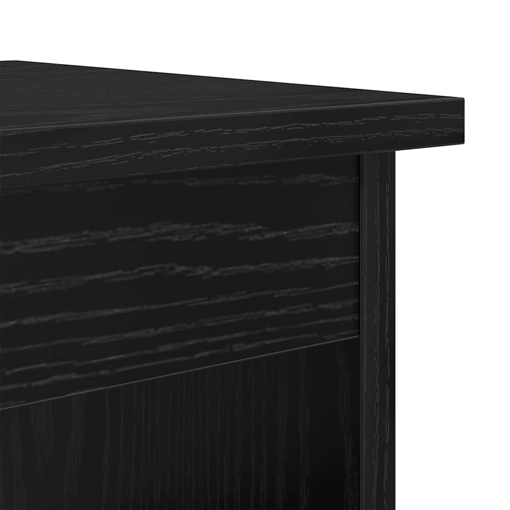 Couchtisch 3 pcs Schwarz Eichen-Optik Holzwerkstoff