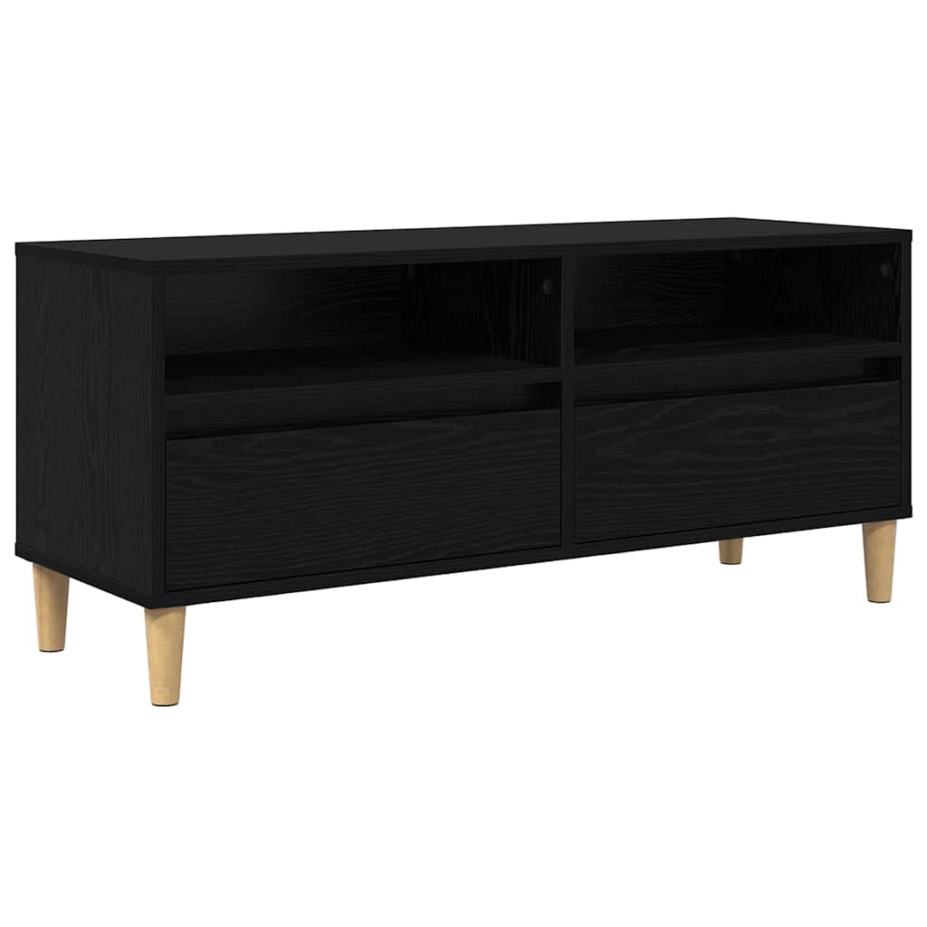 TV-Schränk Schwarz Eichen-Optik 100 x 34,5 x 44,5 cm
