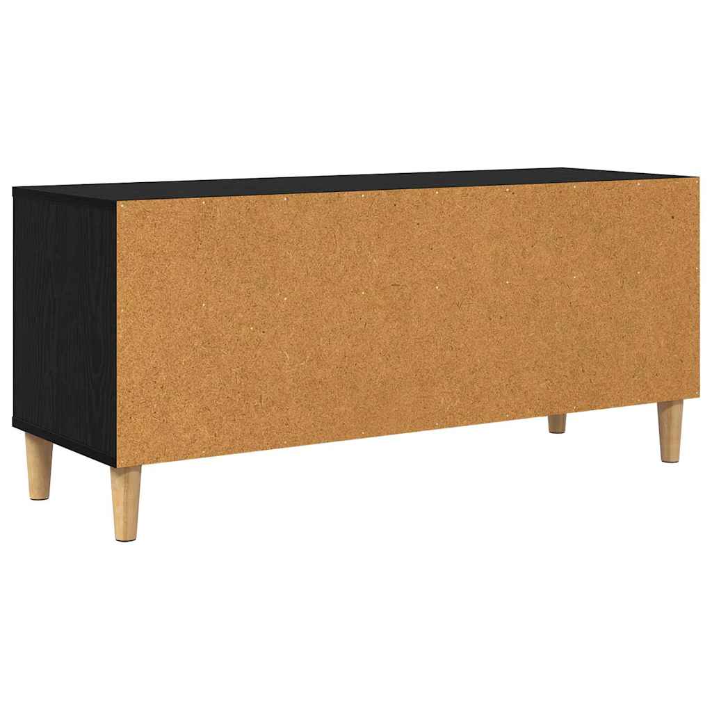 TV-Schränk Schwarz Eichen-Optik 100 x 34,5 x 44,5 cm