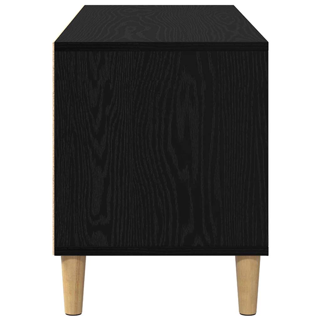 TV-Schränk Schwarz Eichen-Optik 100 x 34,5 x 44,5 cm