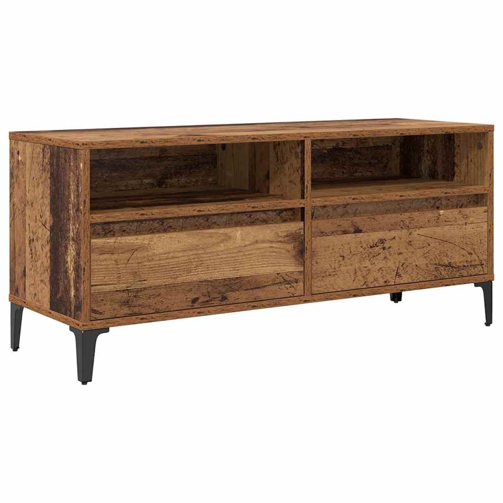 TV-Schränk Altholz 100 x 34,5 x 44,5 cm Verbundholz und Eisen