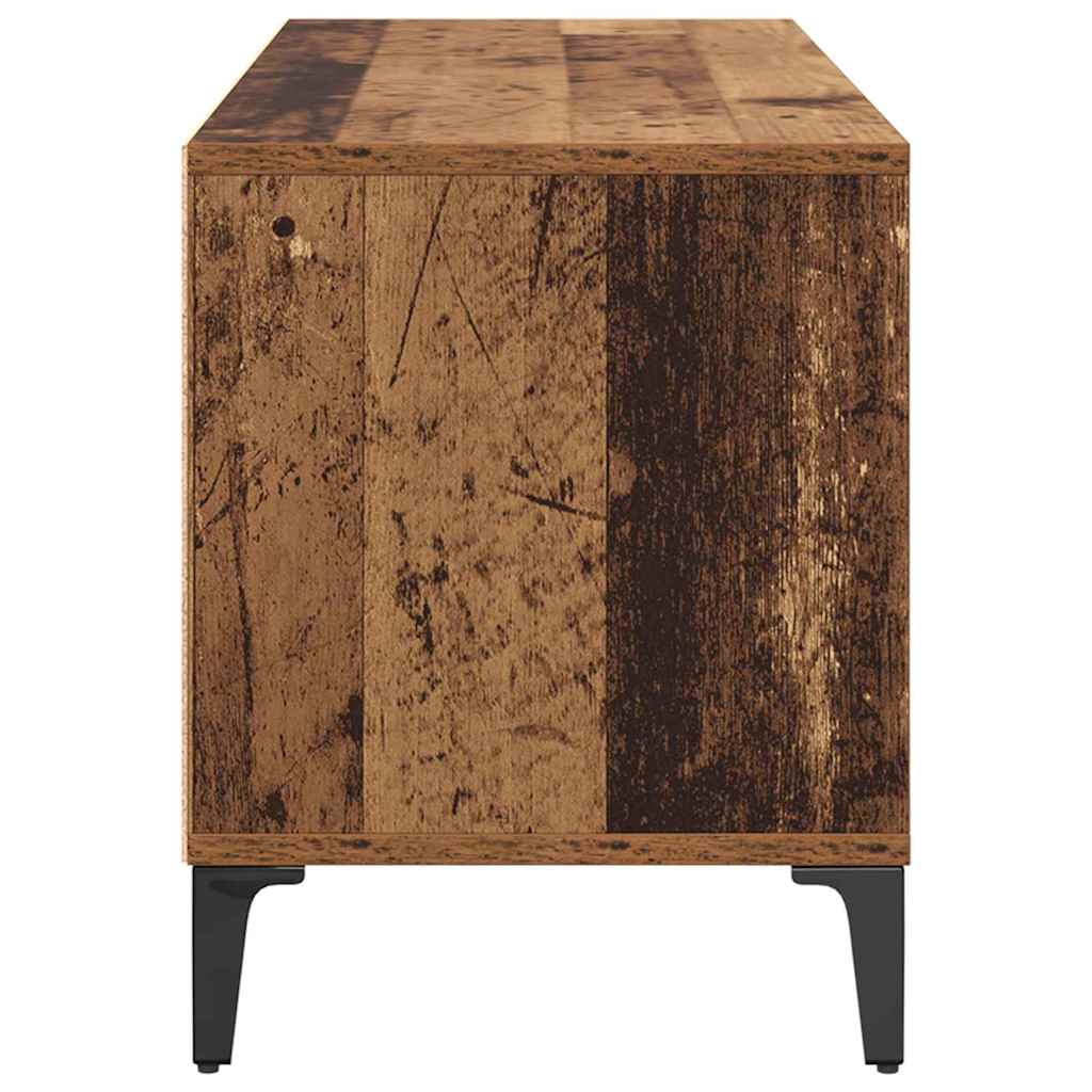 TV-Schränk Altholz 100 x 34,5 x 44,5 cm Verbundholz und Eisen