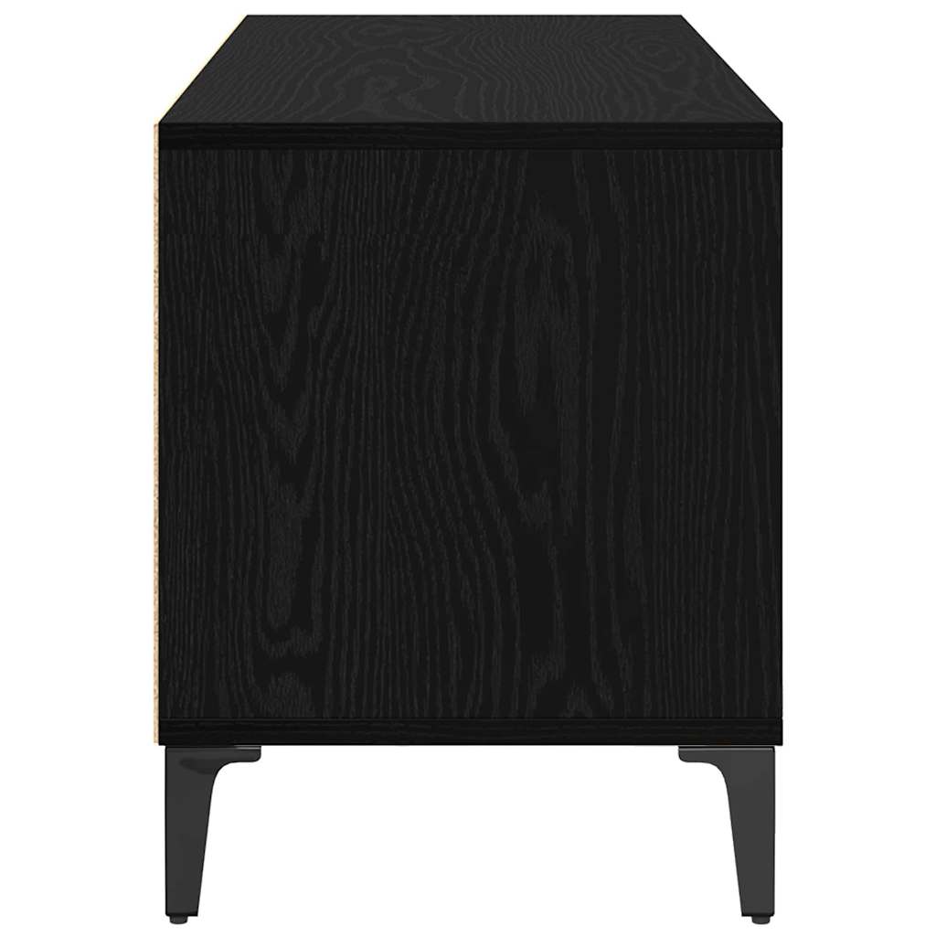 TV-Schränk Schwarz Eichen-Optik 100 x 34,5 x 44,5 cm