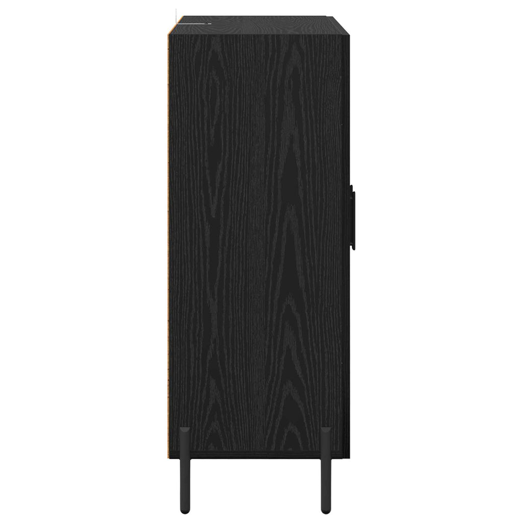Sideboard Schwarz Eichen-Optik 69,5 x 34 x 90 cm Holzwerkstoff