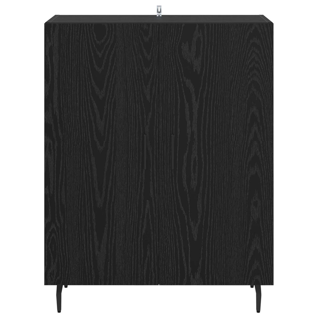 Sideboard Schwarz Eichen-Optik 69,5 x 34 x 90 cm Holzwerkstoff