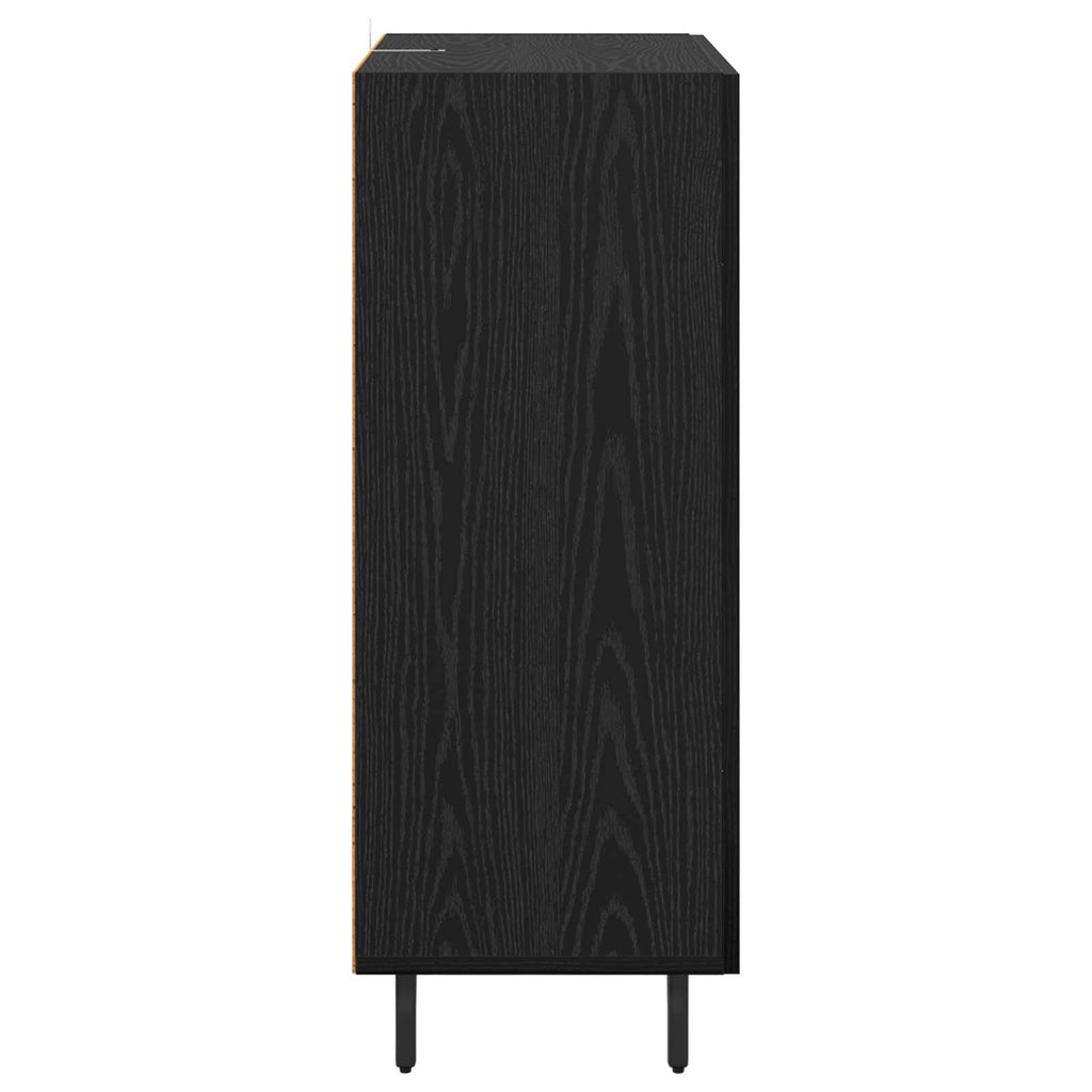 Sideboard Schwarz Eichen-Optik 69,5 x 34 x 90 cm Holzwerkstoff