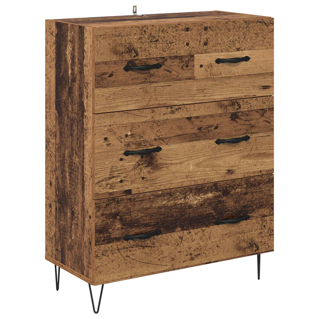 Sideboard Altholz 69,5 x 34 x 90 cm Verbundholz und Eisen