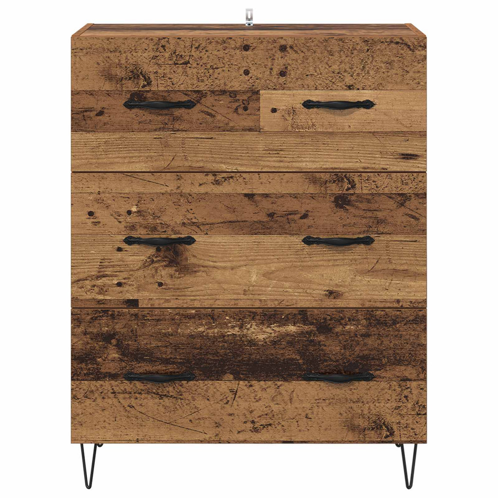 Sideboard Altholz 69,5 x 34 x 90 cm Verbundholz und Eisen