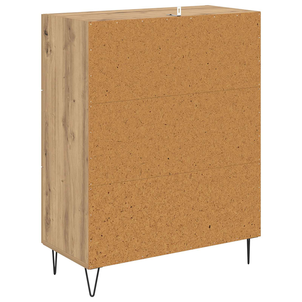 Sideboard Artisan-Eiche 69,5 x 34 x 90 cm Verbundholz und Eisen