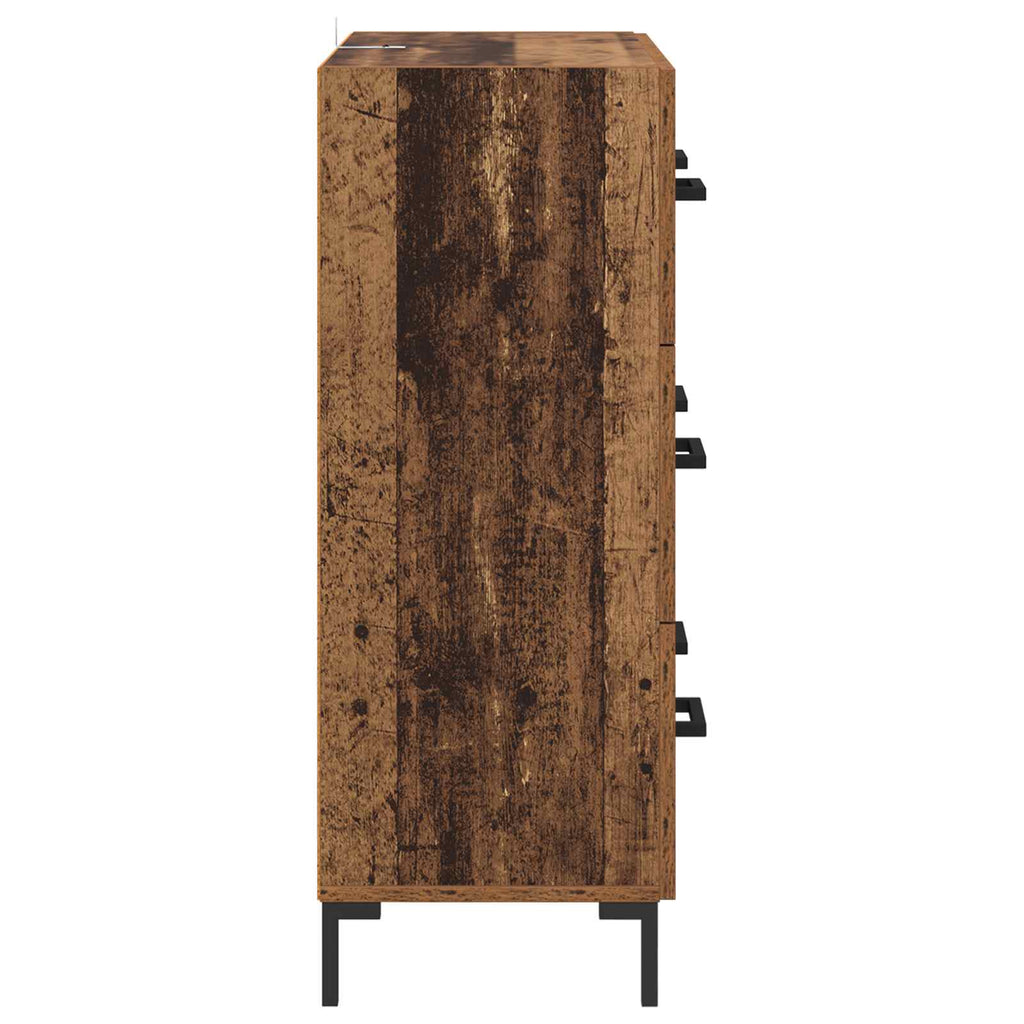 Sideboard Altholz 69,5 x 34 x 90 cm Verbundholz und Eisen