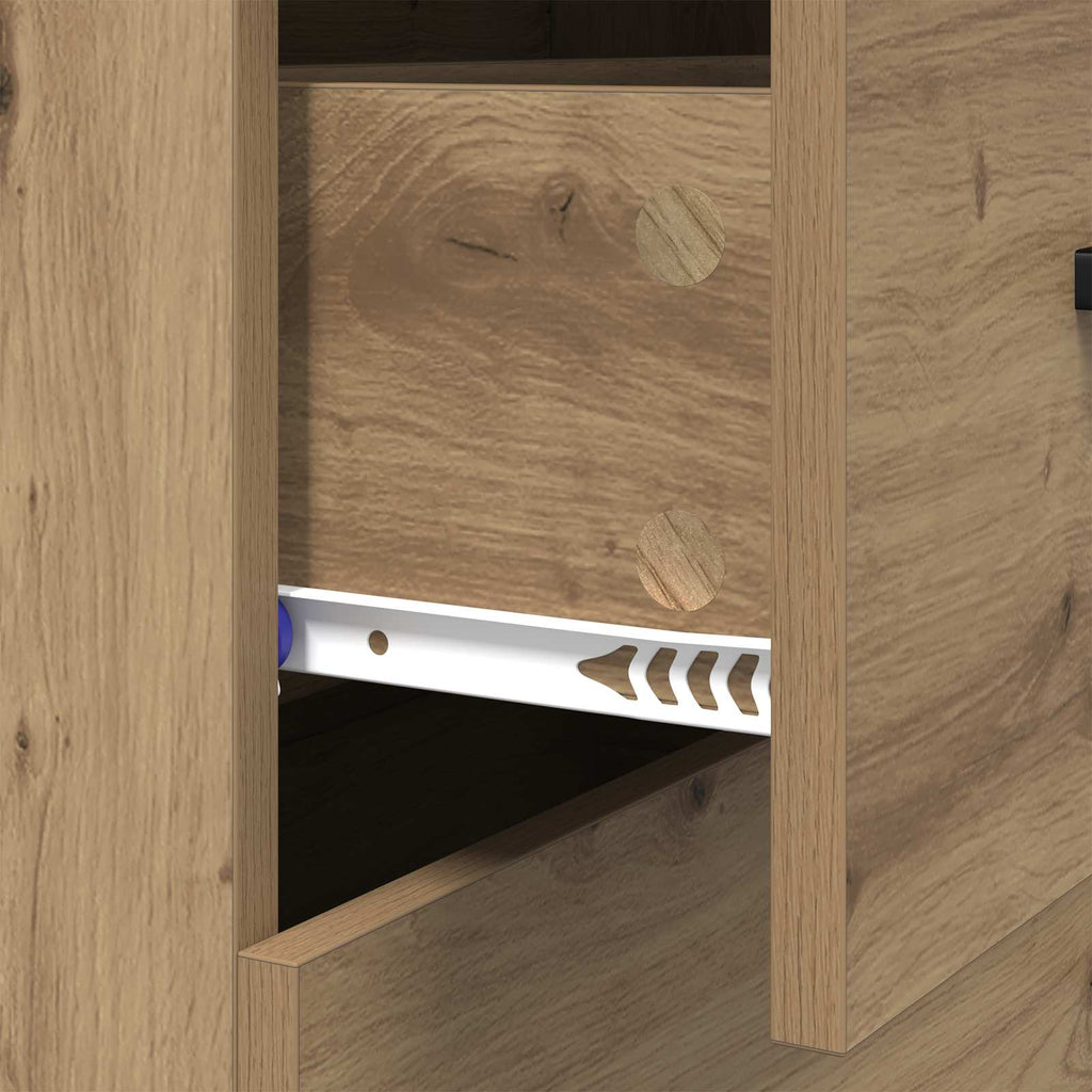 Sideboard Artisan-Eiche 69,5 x 34 x 90 cm Verbundholz und Eisen