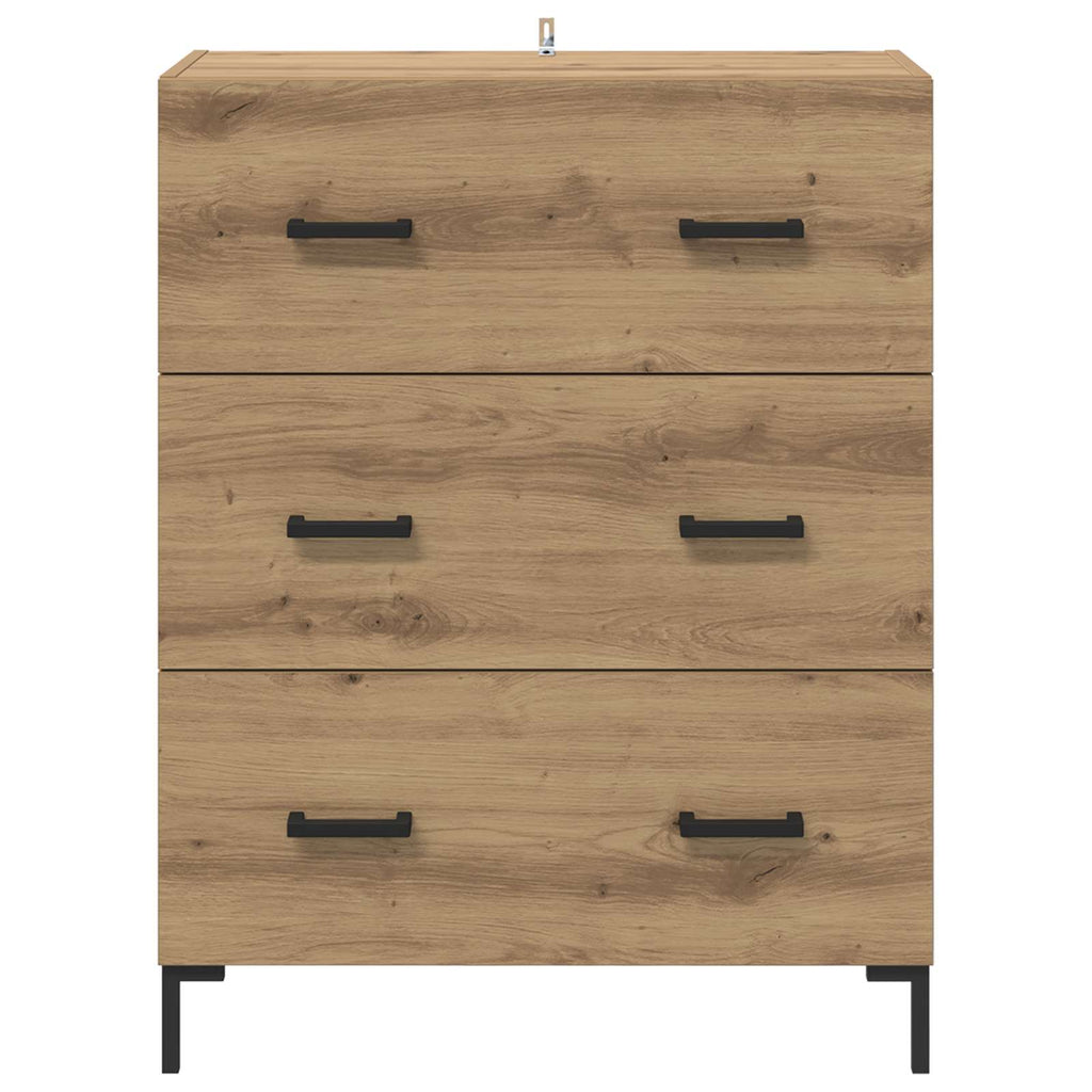 Sideboard Artisan-Eiche 69,5 x 34 x 90 cm Verbundholz und Eisen