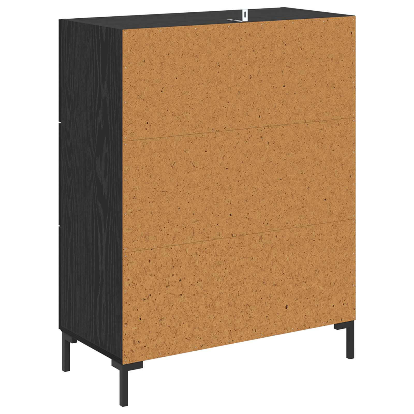 Sideboard mit Schubladen Schwarz Eichen-Optik 69,5 x 34 x 90 cm