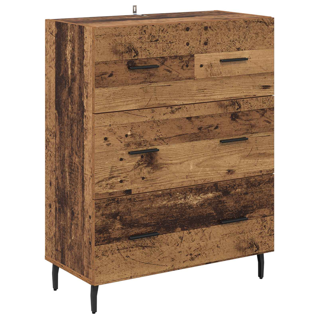 Sideboard Altholz 69,5 x 34 x 90 cm Verbundholz und Eisen